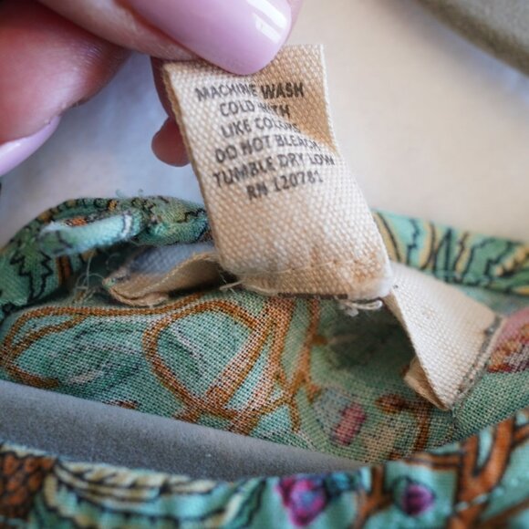 Peek Kids XS 4–5 Green Floral Short Sleeve Dress with Pockets - Picture 6 of 7